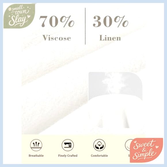 High Waisted Wide Leg Linen Pants Drawstring Palazzo Trousers Casual - Picture 6 of 7